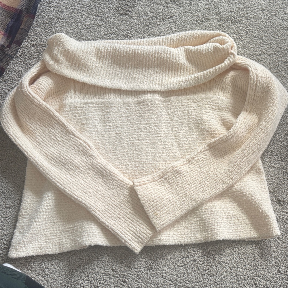 Camila Coelho Revolve Elegant Cream Women's Sweater